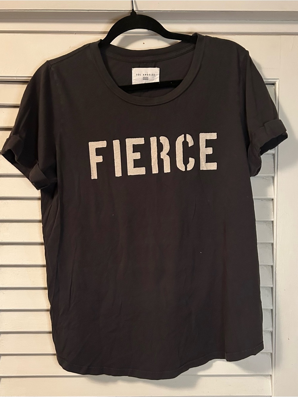 Sol Angeles Women’s Black 'FIERCE' Graphic Tee